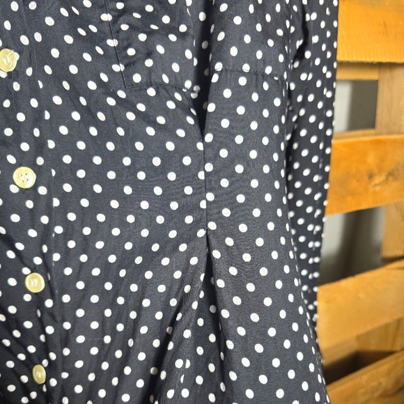 Esprit polka dot button-down shirt Size:M Color:Black/White - Picture 3 of 6